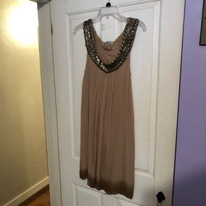 Tan Flowy Dress